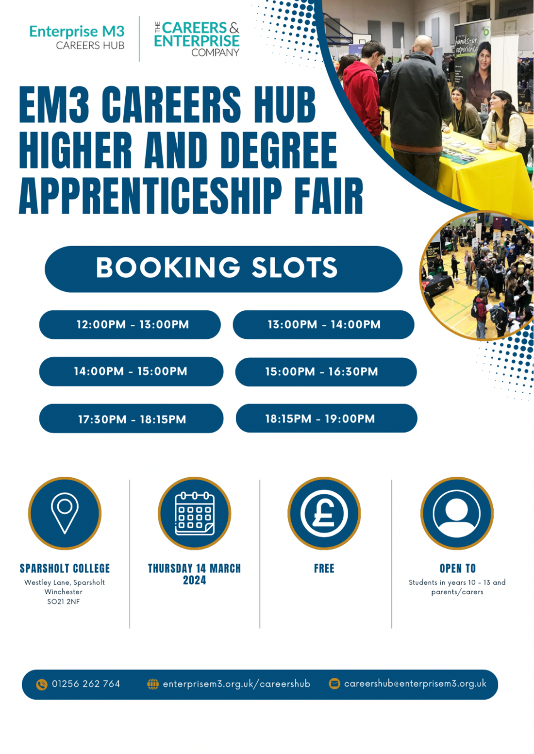 Higher and Degree Apprenticeship Fair booking form image