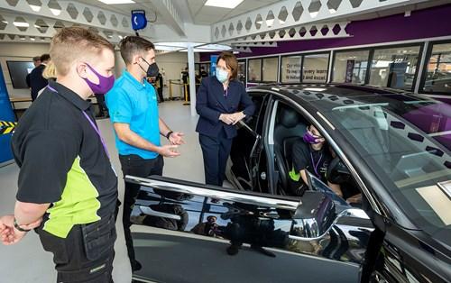 MP Maria Miller at BCoT Electric Vehicle Training Centre